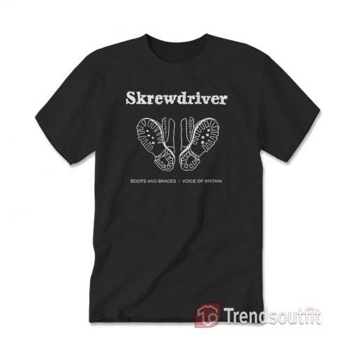 Skrewdriver Boots And Braces Voice Of Britain T-Shirt