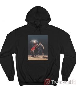 Michael Scott Vs Michael Jordan Playing Basketball Hoodie