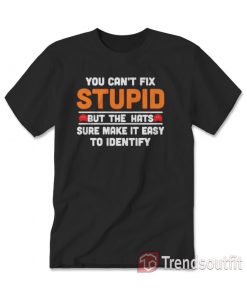 You Can't Fix Stupid But The Hat Sure Make It Easy To Identify T-Shirt