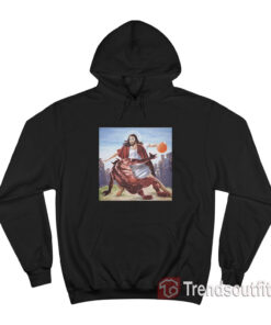 Jesus Crossing Up Satan Basketball Hoodie