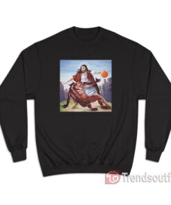 Jesus Crossing Up Satan Basketball Sweatshirt