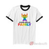 Disney Stitch Ohana Means Family Rainbow Ringer Shirt