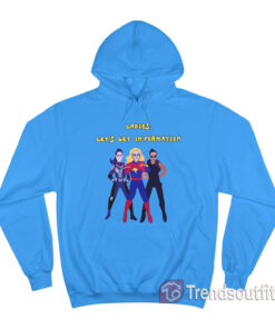 Ms Marvel Ladies Let's Get Information Hoodie