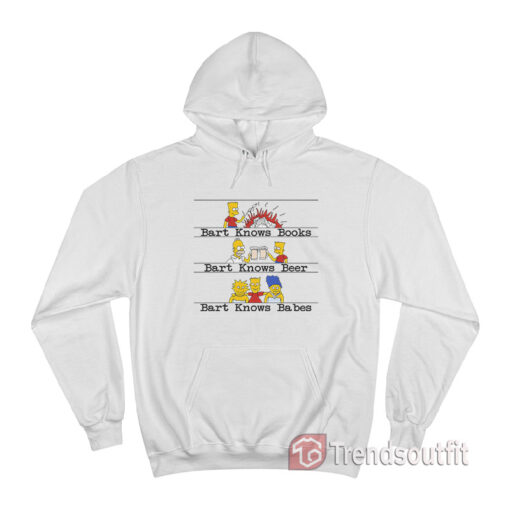 The Simpsons Bart Knows Books Bart Knows Beer Hoodie