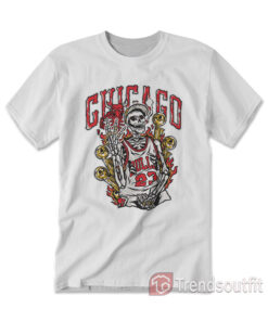 Chicago Bulls 23 Michael Jordan Skeleton T-shirt