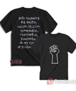 Zero Tolerance For Racism T-shirt