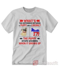 What's The Difference Between A Puppy And A Liberal T-shirt
