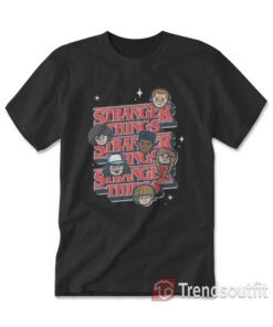 Stranger Things The Gang Cartoon Logo T-Shirt