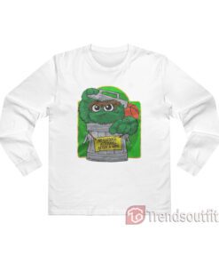 Oscar The Grouch No Garbage Attitudes After A Win Long Sleeve Shirt