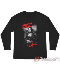 Punk Art Mona Lisa Da Vinci Vandal Art Long Sleeve Shirt