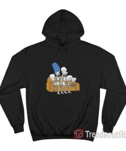 The Simpsons Halloween Skeleton Family on Couch Hoodie