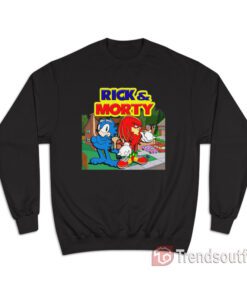 Rick And Morty Sonic Garfield Knuckles Sweatshirt