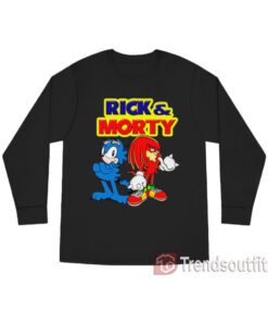 Rick And Morty Garfield Knuckles Long Sleeve Shirt