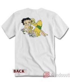 Winnie The Pooh Pouring Honey On Betty Boop T-shirt