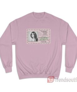 Lana Del Rey Permanent Travel Licence Sweatshirt