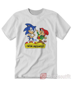 Vintage Sonic And Keebler Elf I Won Instantly T-shirt