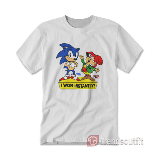 Vintage Sonic And Keebler Elf I Won Instantly T-shirt