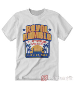 WWE Sportiqe Royal Rumble 2024 St.Petersburg Florida T-shirt