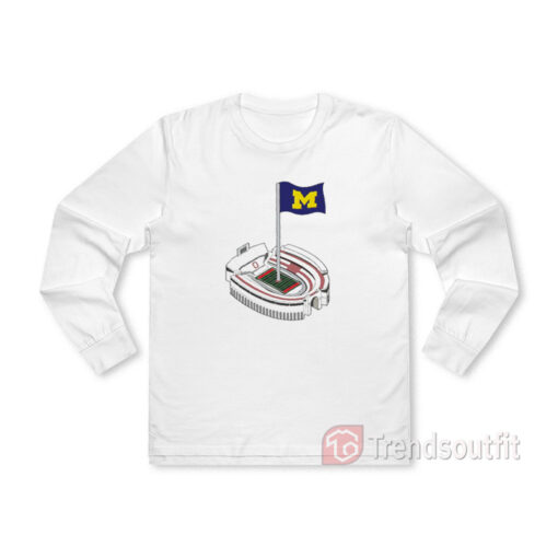 Michigan Wolverines Football Ohio Stadium The Shoe Long Sleeve Shirt