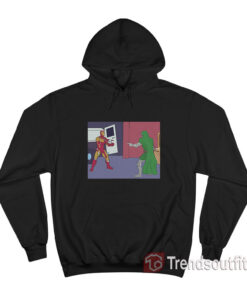 Robert Downey Jr Multiverse Iron Man Pointing Dr Doom Hoodie