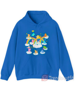 Vintage Care Bears in the Clouds Hoodie